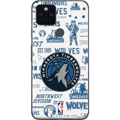 NBA Minnesota Timberwolves Historic Blast Google Pixel 5a Skin